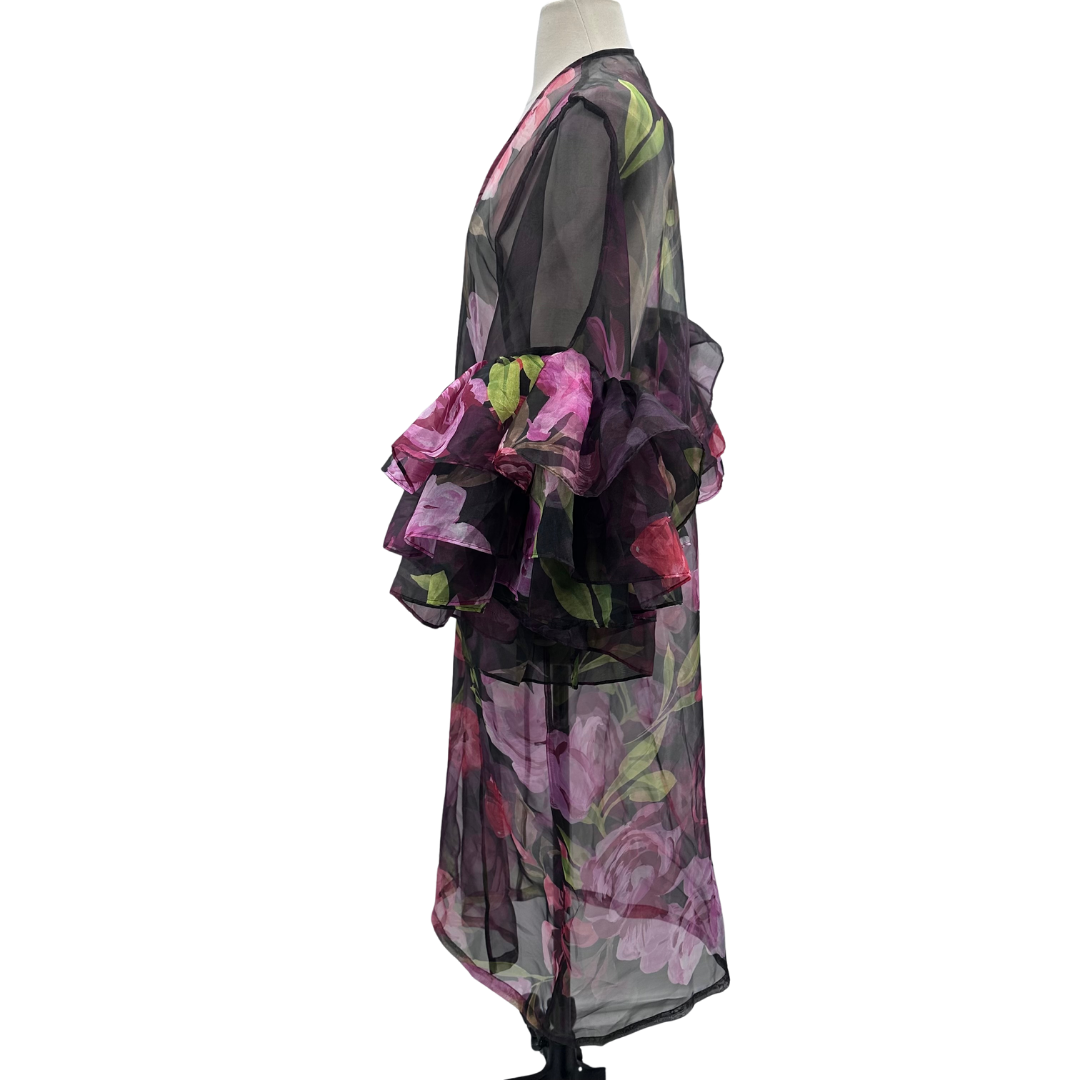 Anthropologie black/multi Duster