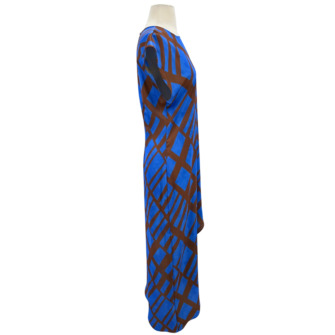 Misa Size M Blue Print Midi Dress