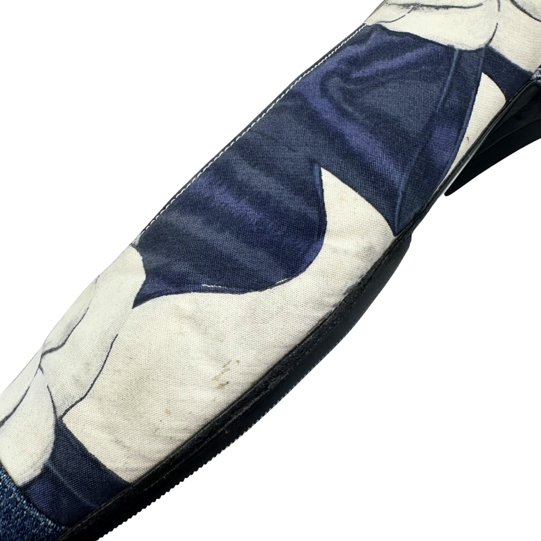 Chanel 8 38 denim/cream Flats