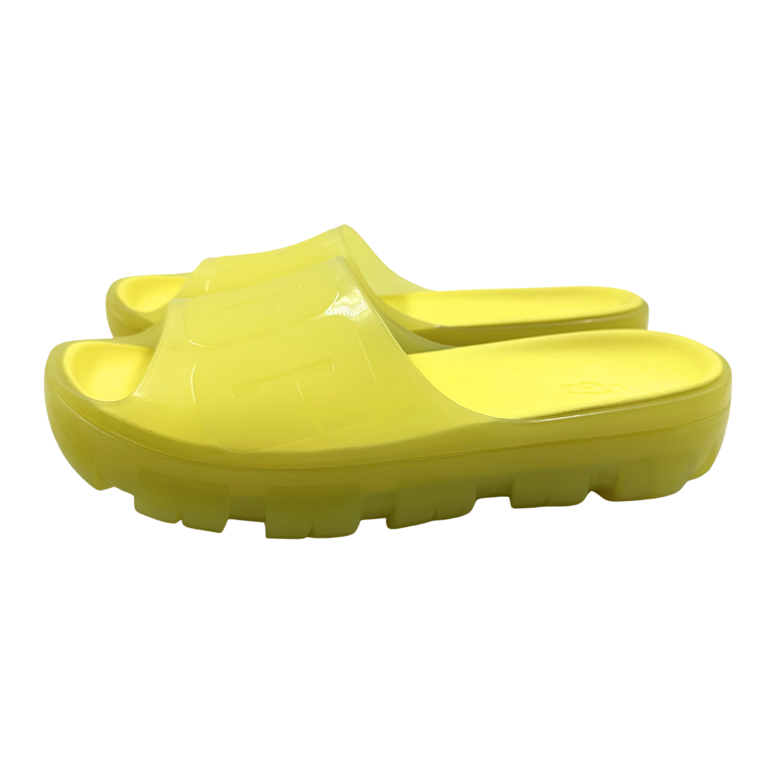 Ugg 8 Neon Yellow Jella Slides