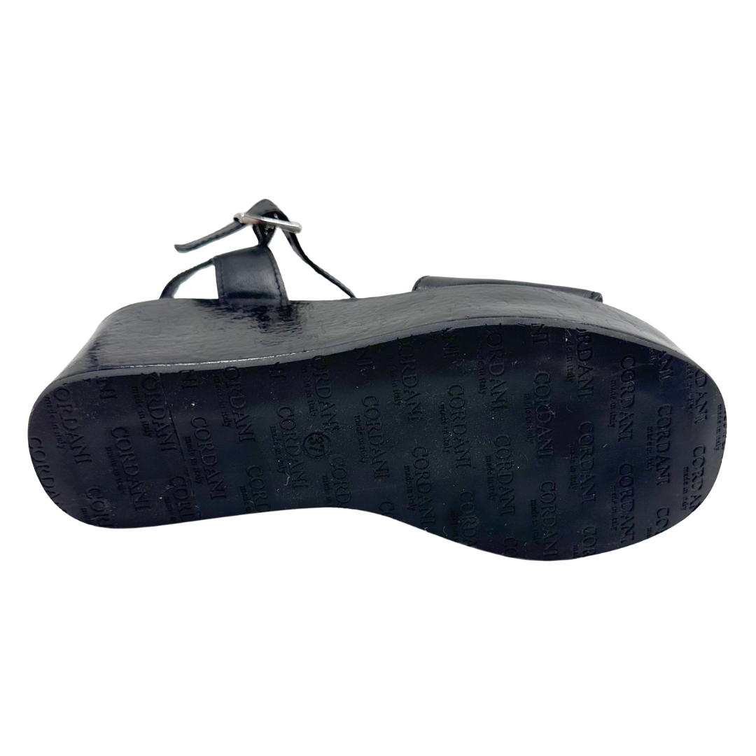 Cordani 6 Black Leather Sandals