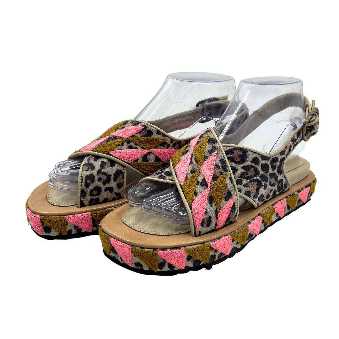 Mehar Kakalia 6.5 Multi-Color Leather/Textile Sandals