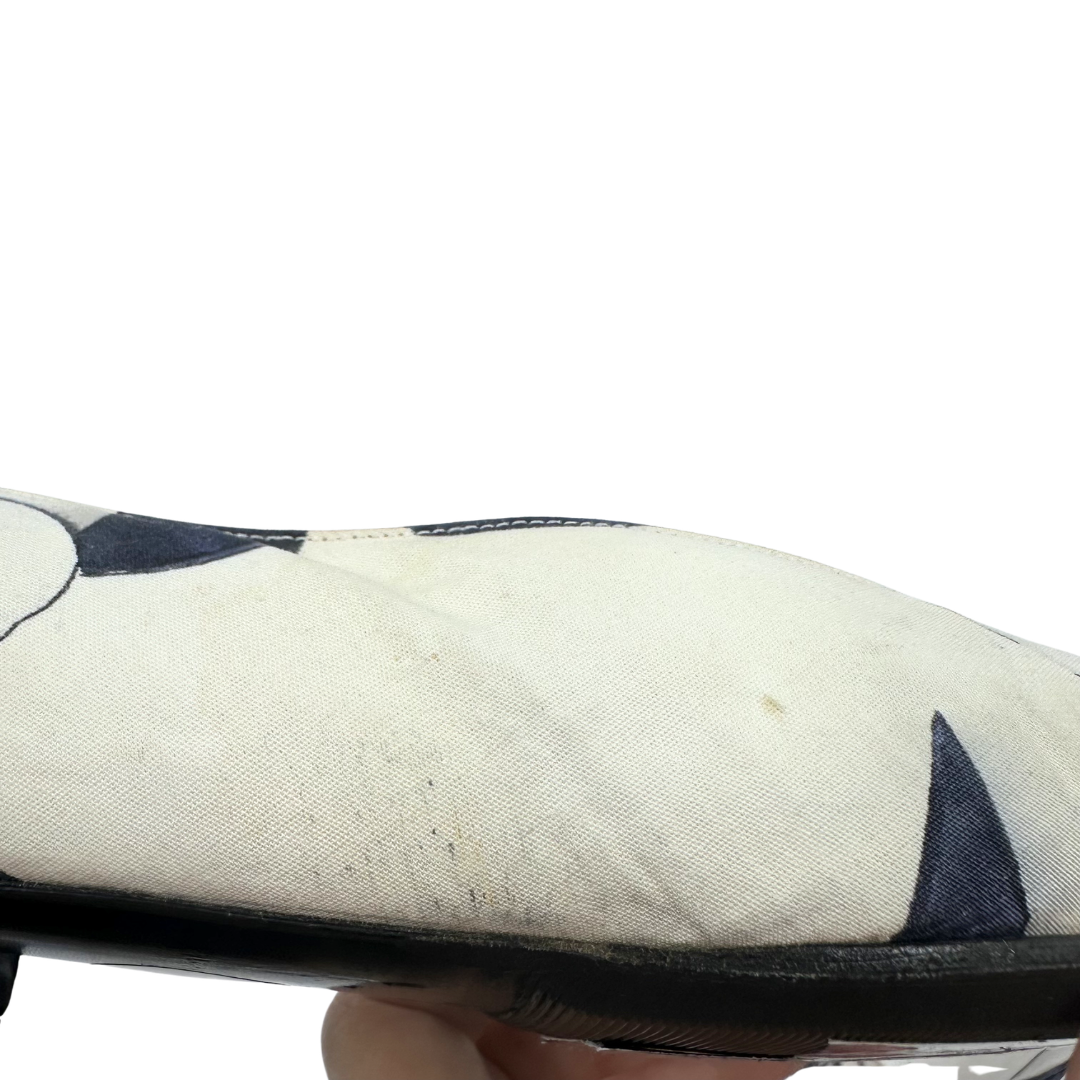 Chanel 8 38 denim/cream Flats