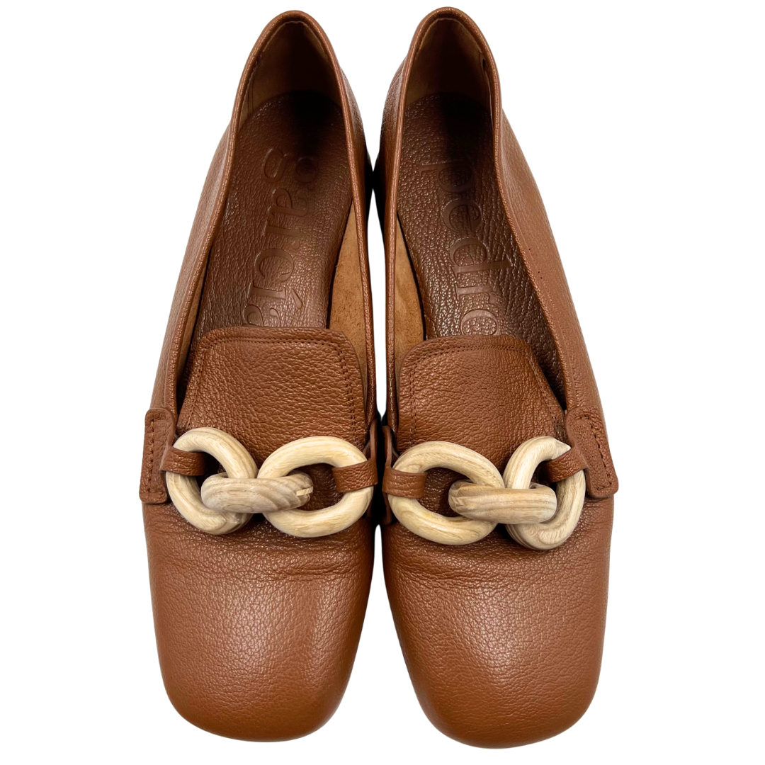 Pedro Garcia 40 Tan Leather Slip Ons