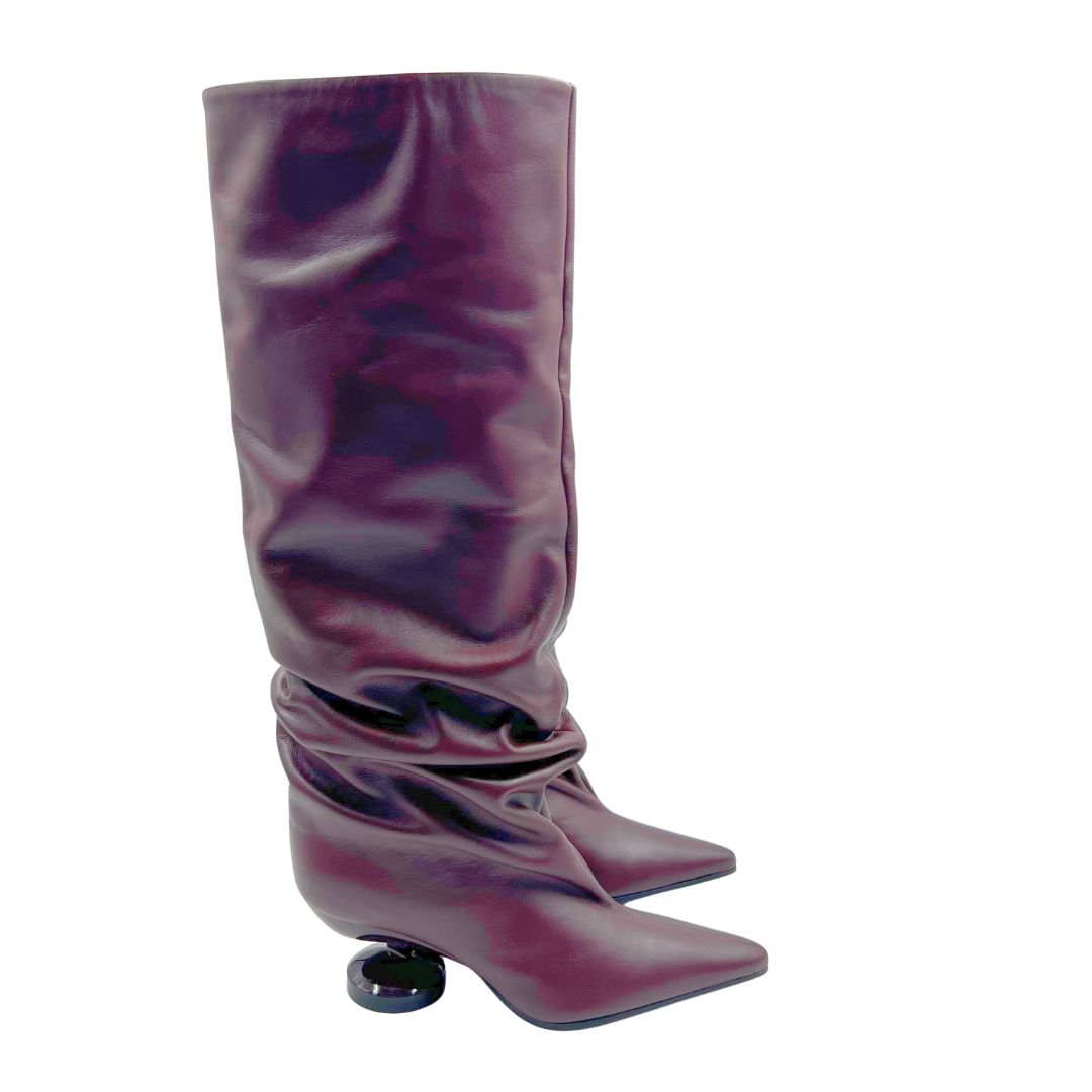 Lucasheva 7 37 Burgundy Leather Boots