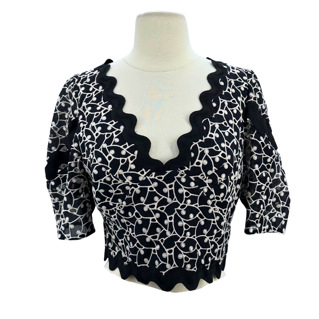 Rebecca Taylor Black/white Top