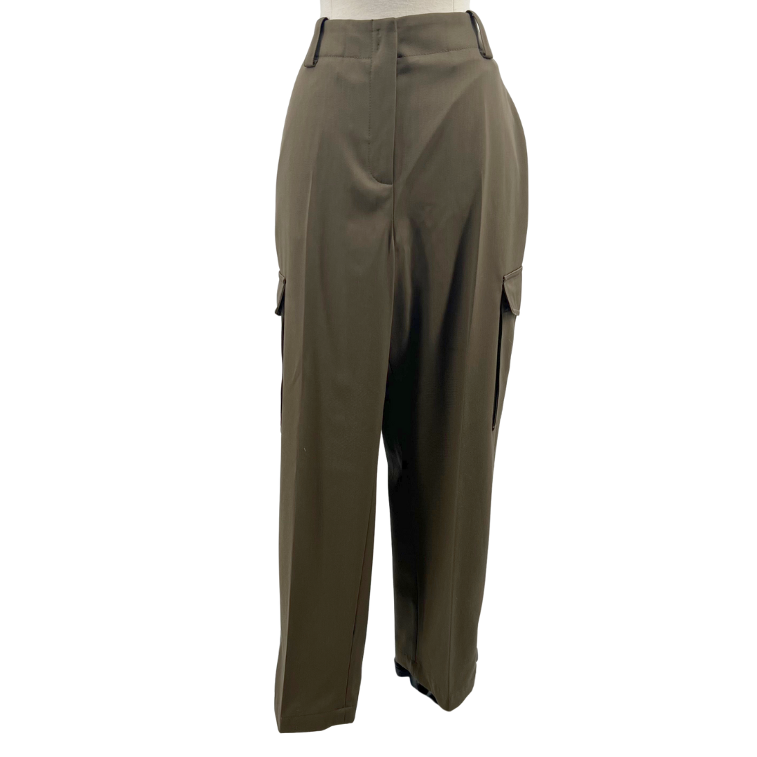Akris Punto Olive Floral Cargo Pants