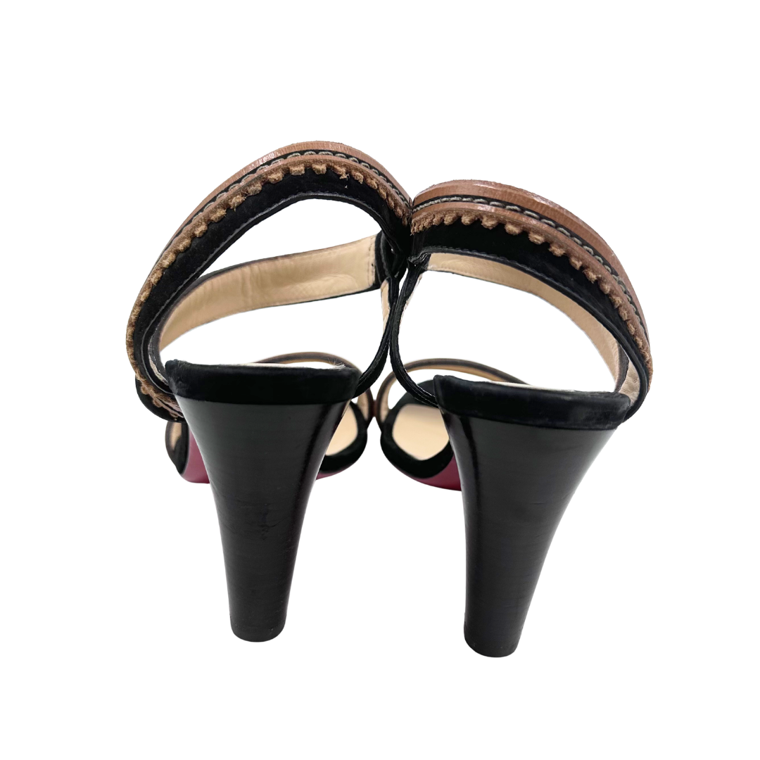 Christian Louboutin 38.5 Black Trepi City 85 Heels