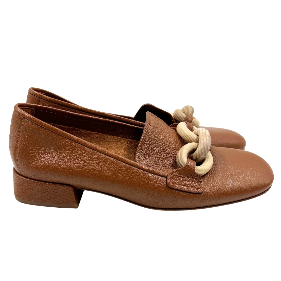 Pedro Garcia 40 Tan Leather Slip Ons
