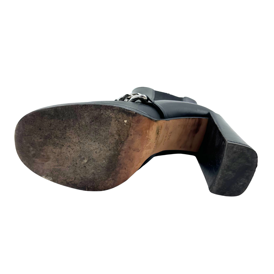 Givenchy 8.5 39.5 Black Leather Booties