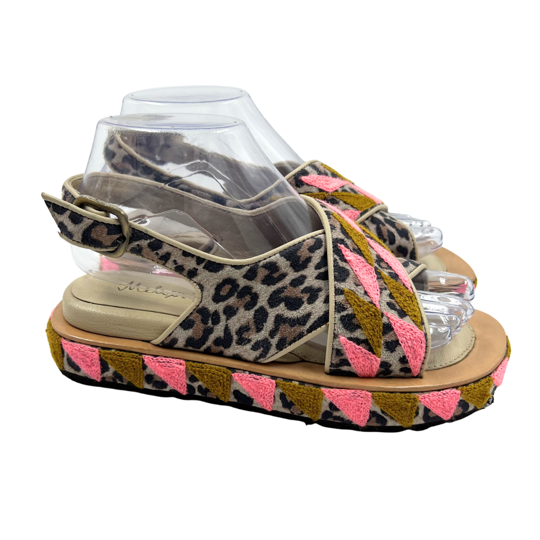 Mehar Kakalia 6.5 Multi-Color Leather/Textile Sandals