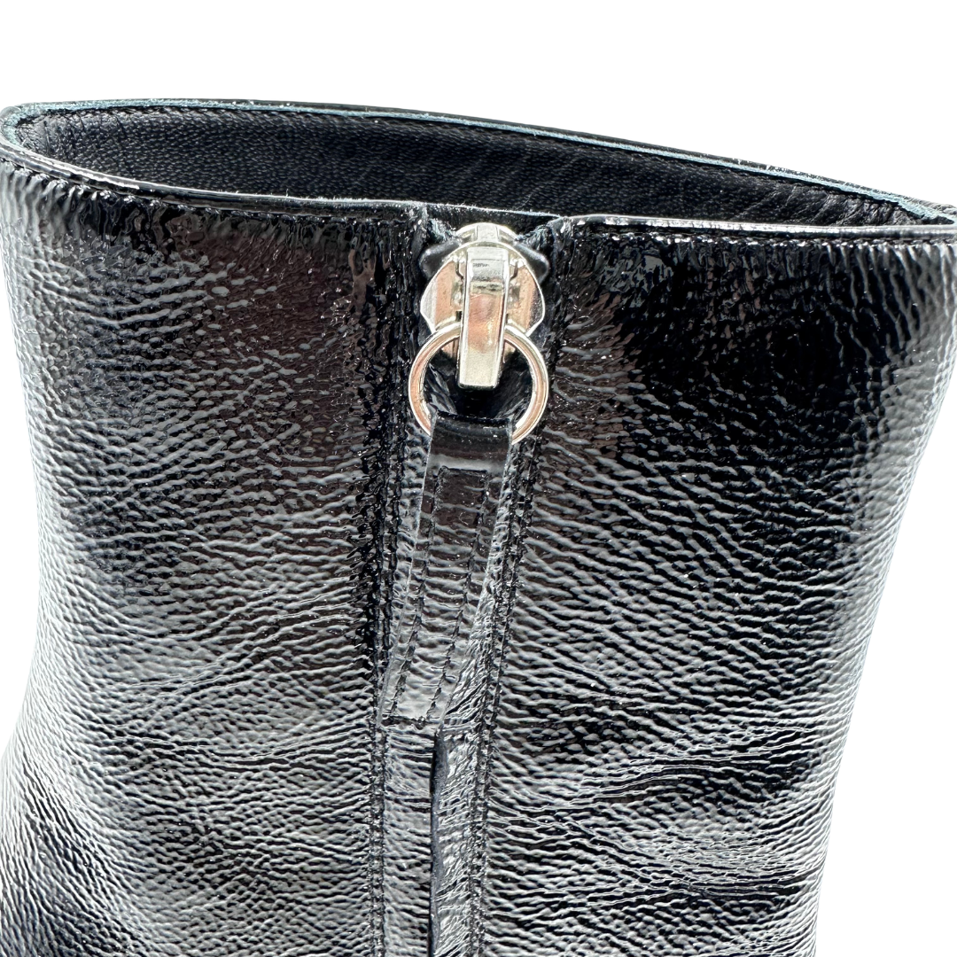 Giuseppe Zanotti 37.5 Black Leather Booties