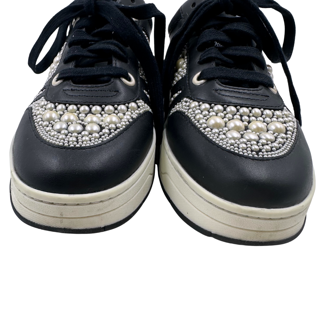 Jimmy Choo 38 Black/White Sneakers
