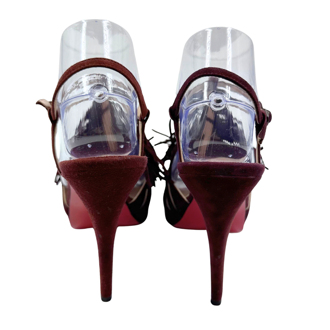 Christian Louboutin 39.5 Plum Suede Heels