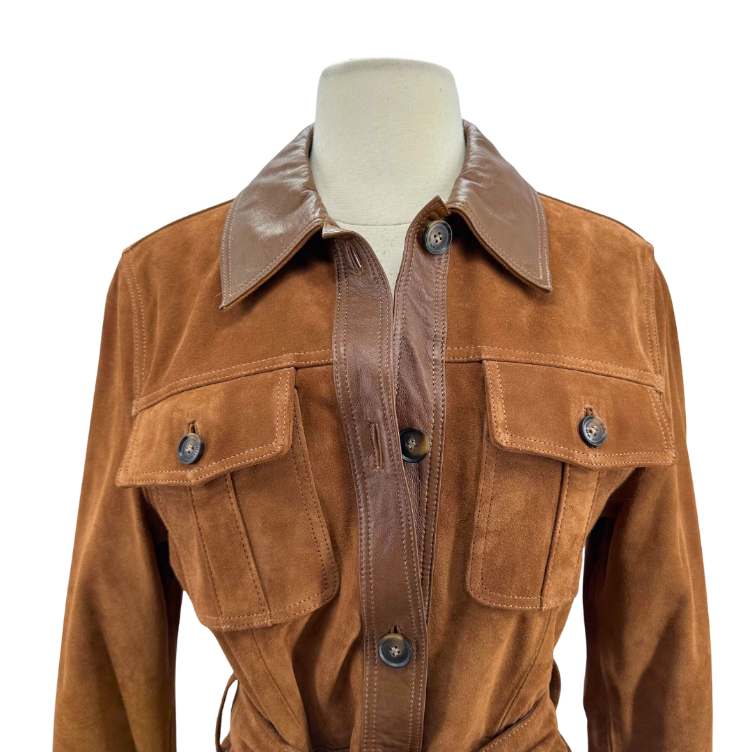 Nili Lotan Brown Suede Jacket