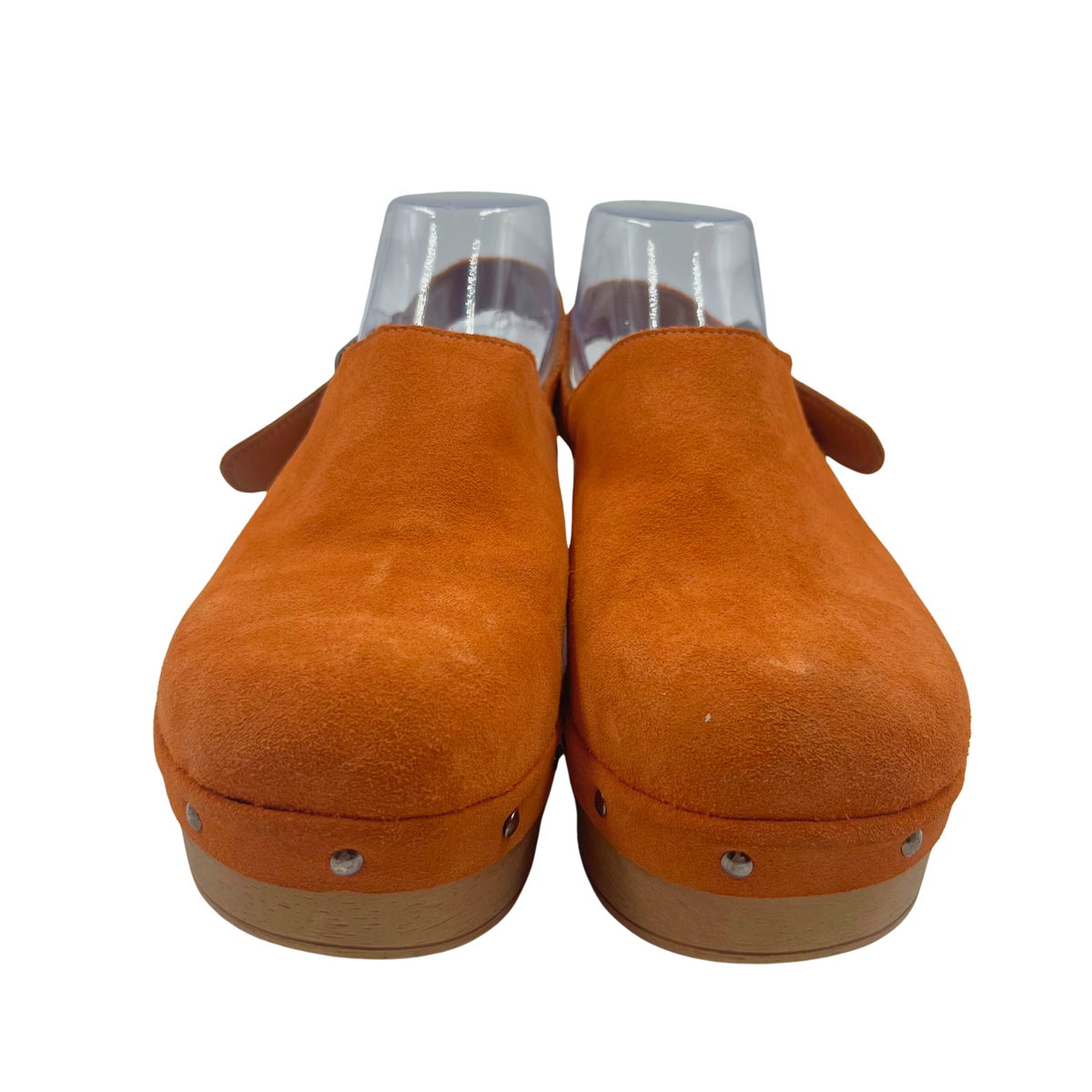 massimo santini 40 Orange Suede Mules