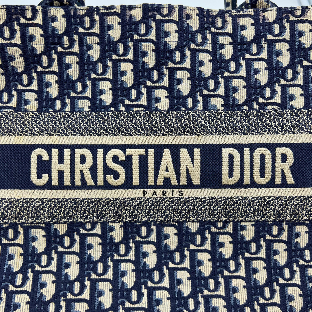Christian Dior Oblique Jacquard Medium Book Tote