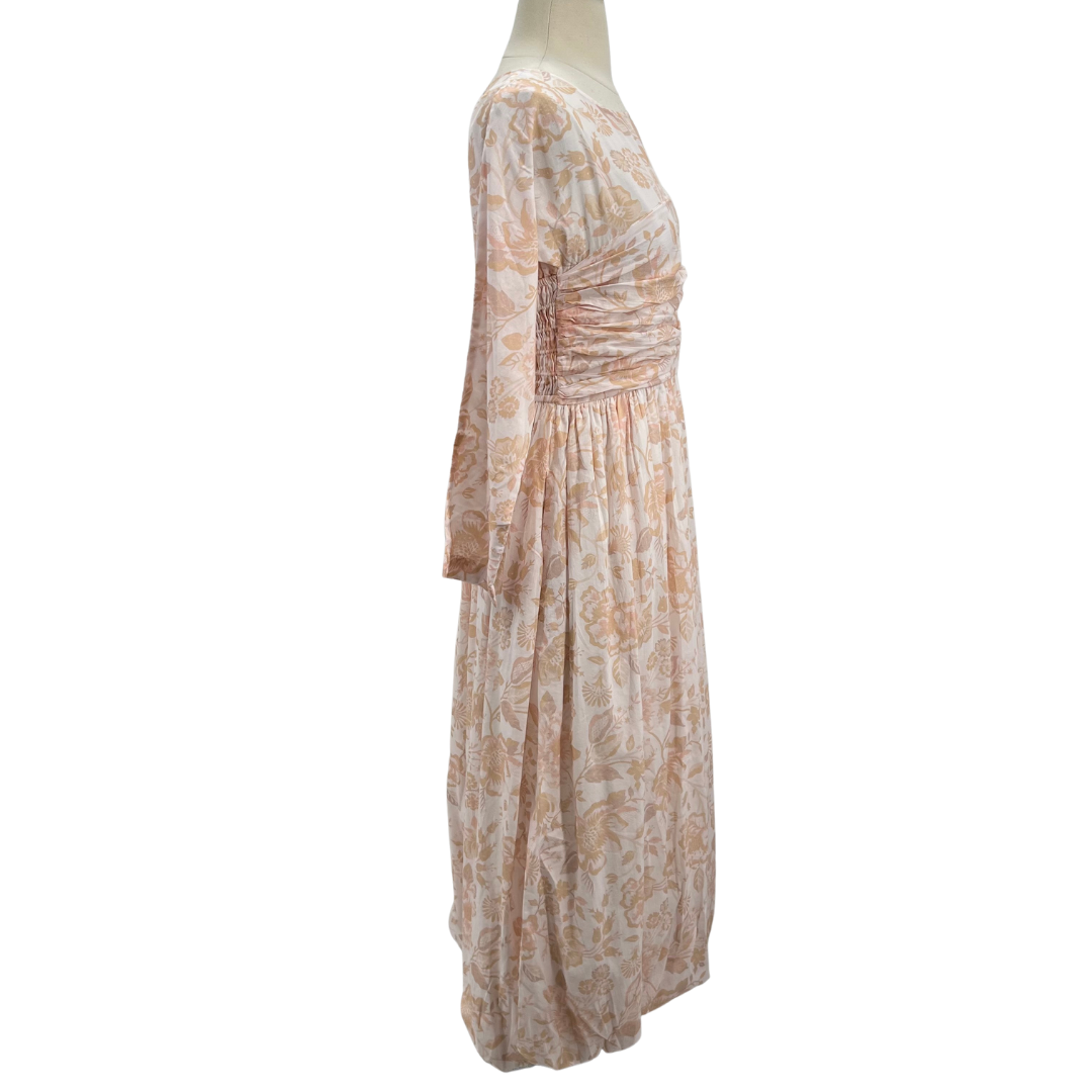 la maregold white/tan Midi Dress