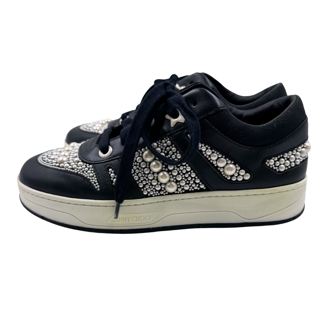 Jimmy Choo 38 Black/White Sneakers