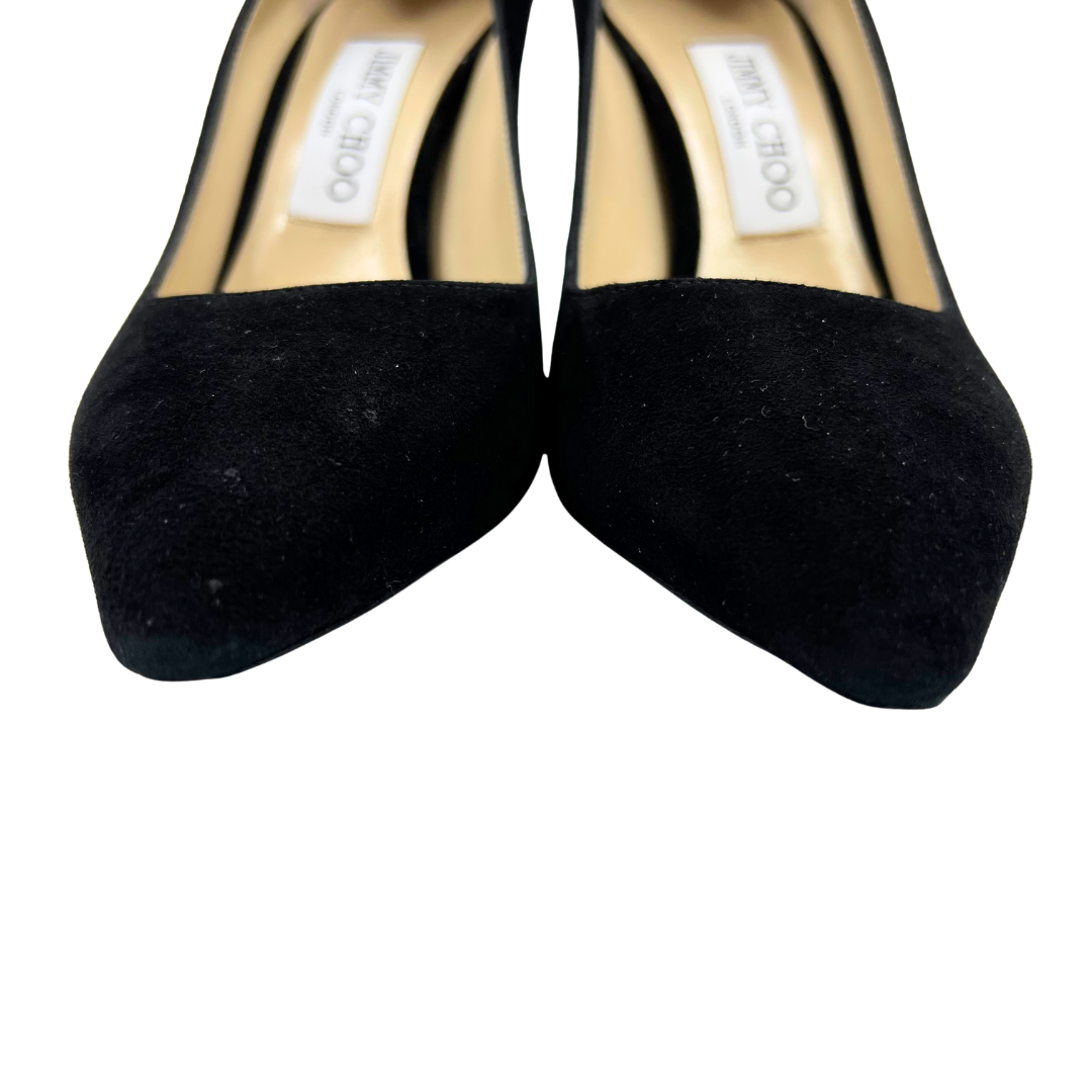 Jimmy Choo 7 Black Suede Heels