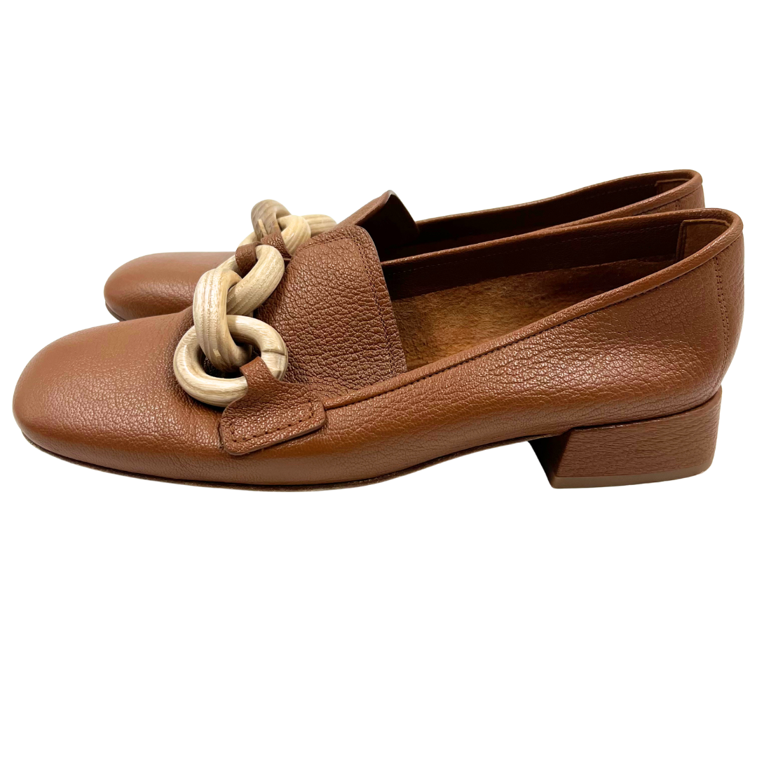 Pedro Garcia 40 Tan Leather Slip Ons