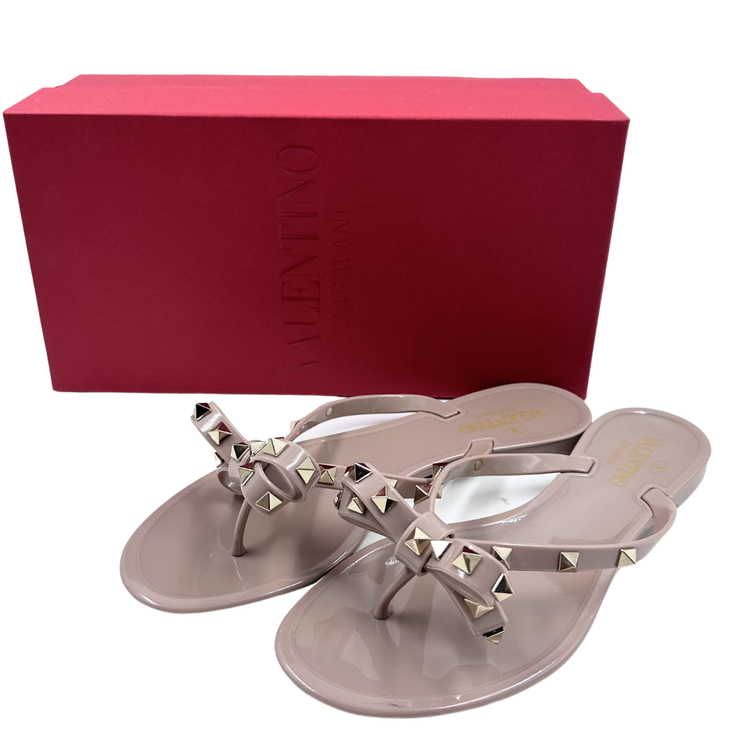 Valentino Garavani 8 39 Light Brown Rubber Jely