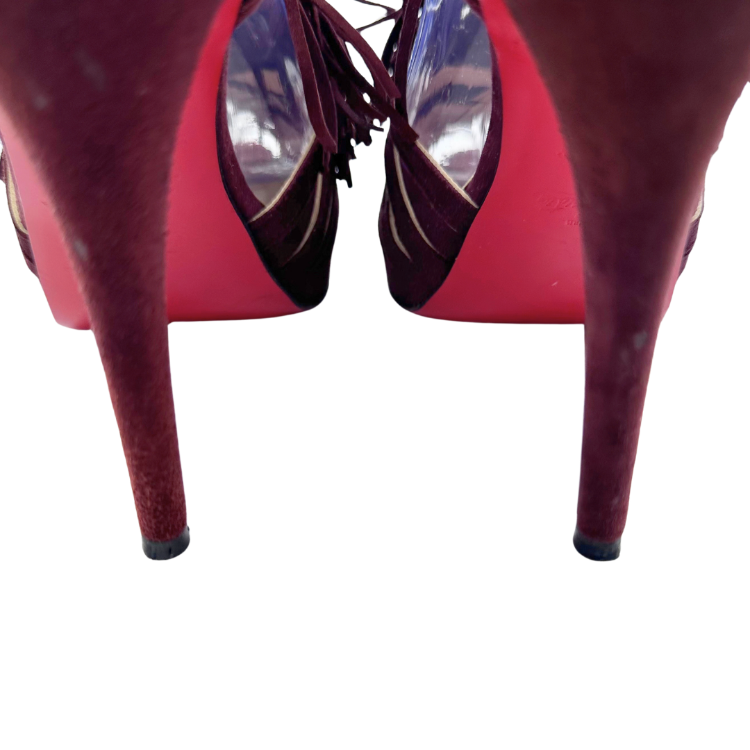 Christian Louboutin 39.5 Plum Suede Heels
