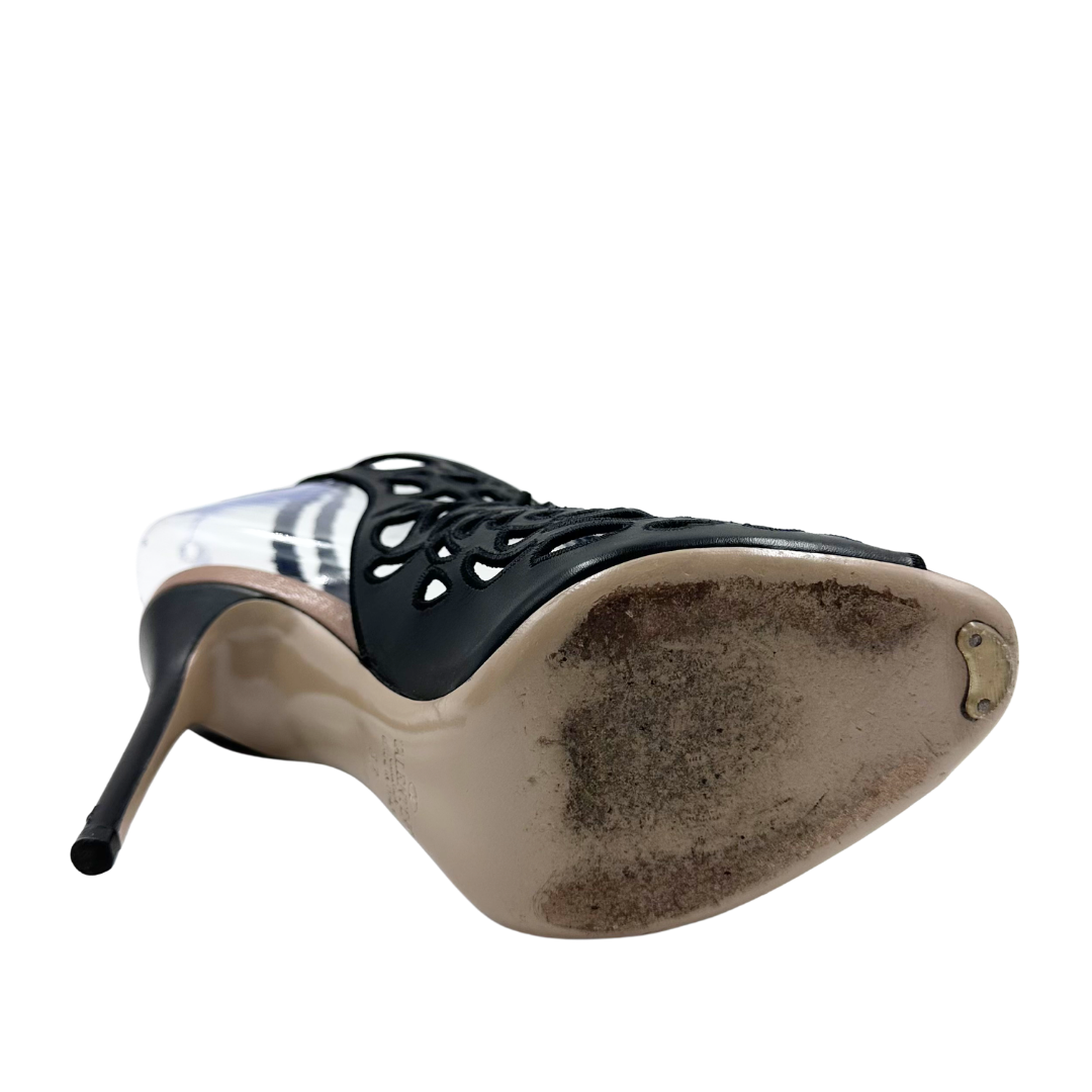 Valentino 37 Black Leather Heels