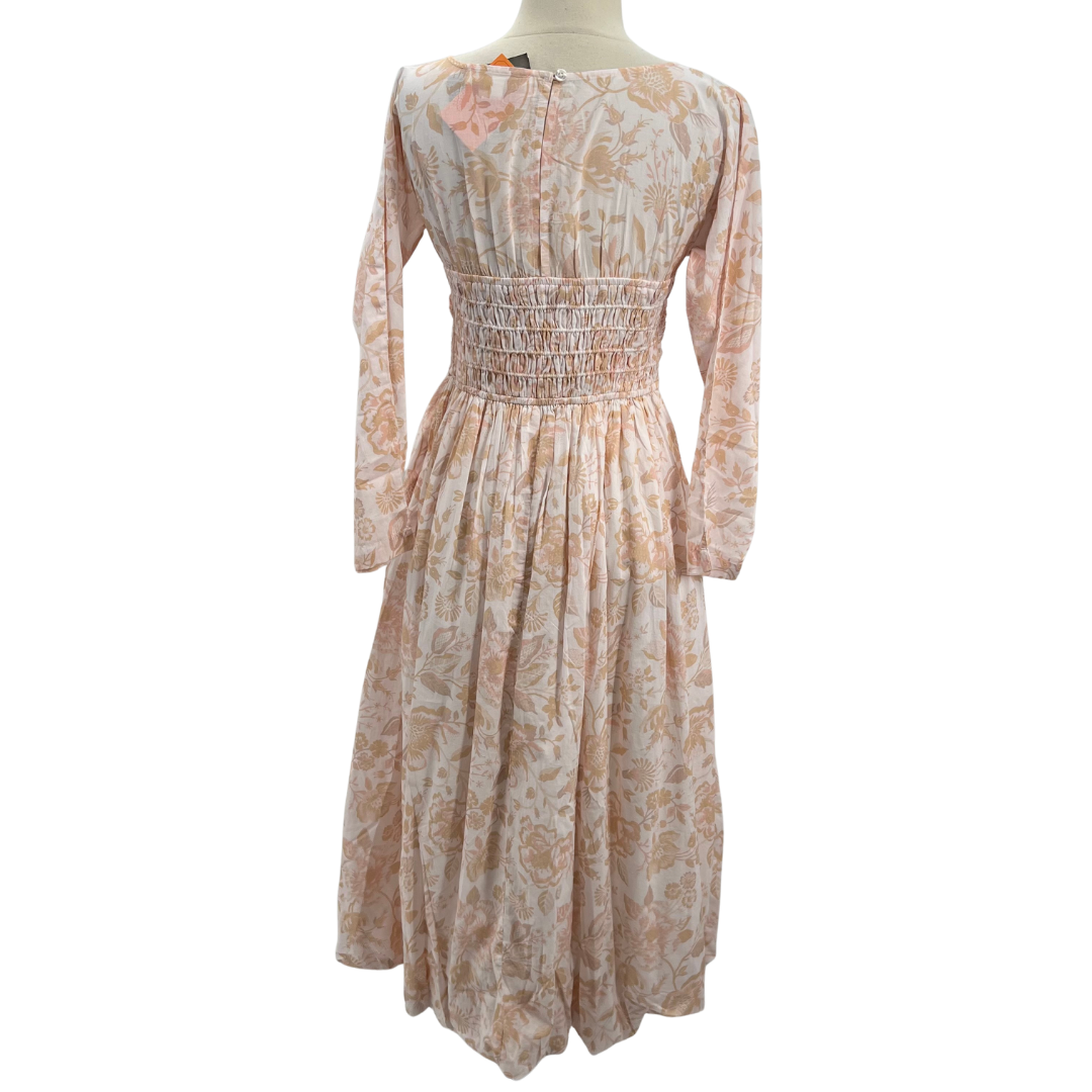 la maregold white/tan Midi Dress