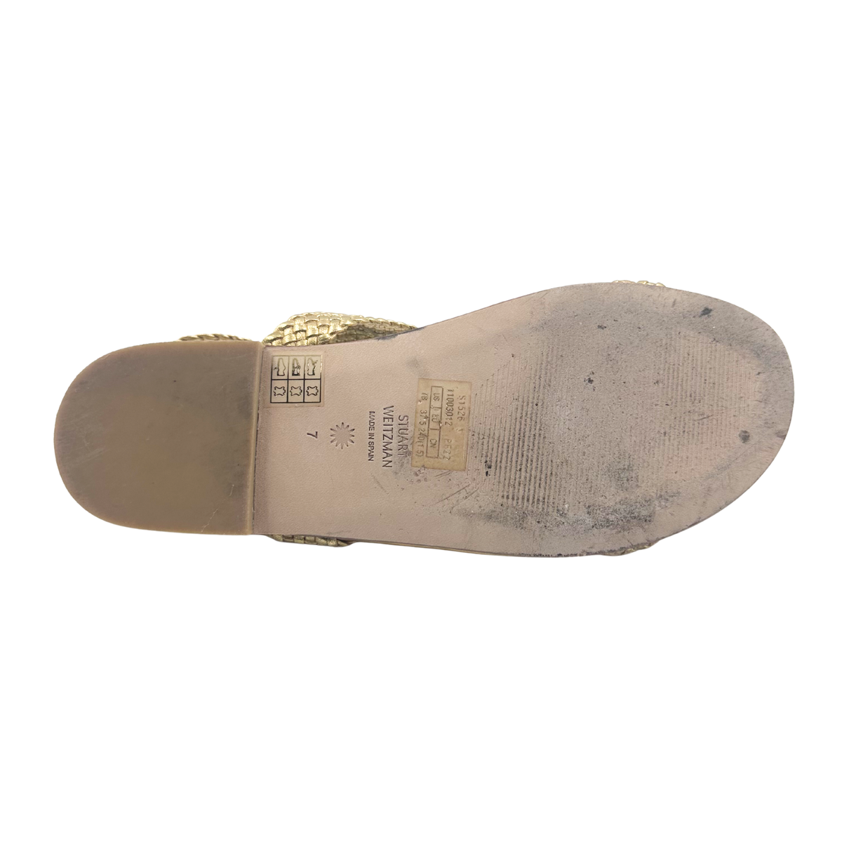 Stuart Weitzman 7 Gold Sandals