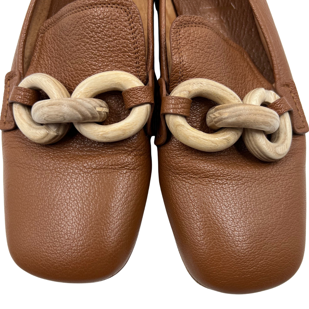 Pedro Garcia 40 Tan Leather Slip Ons