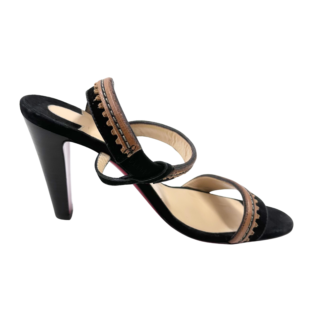 Christian Louboutin 38.5 Black Trepi City 85 Heels