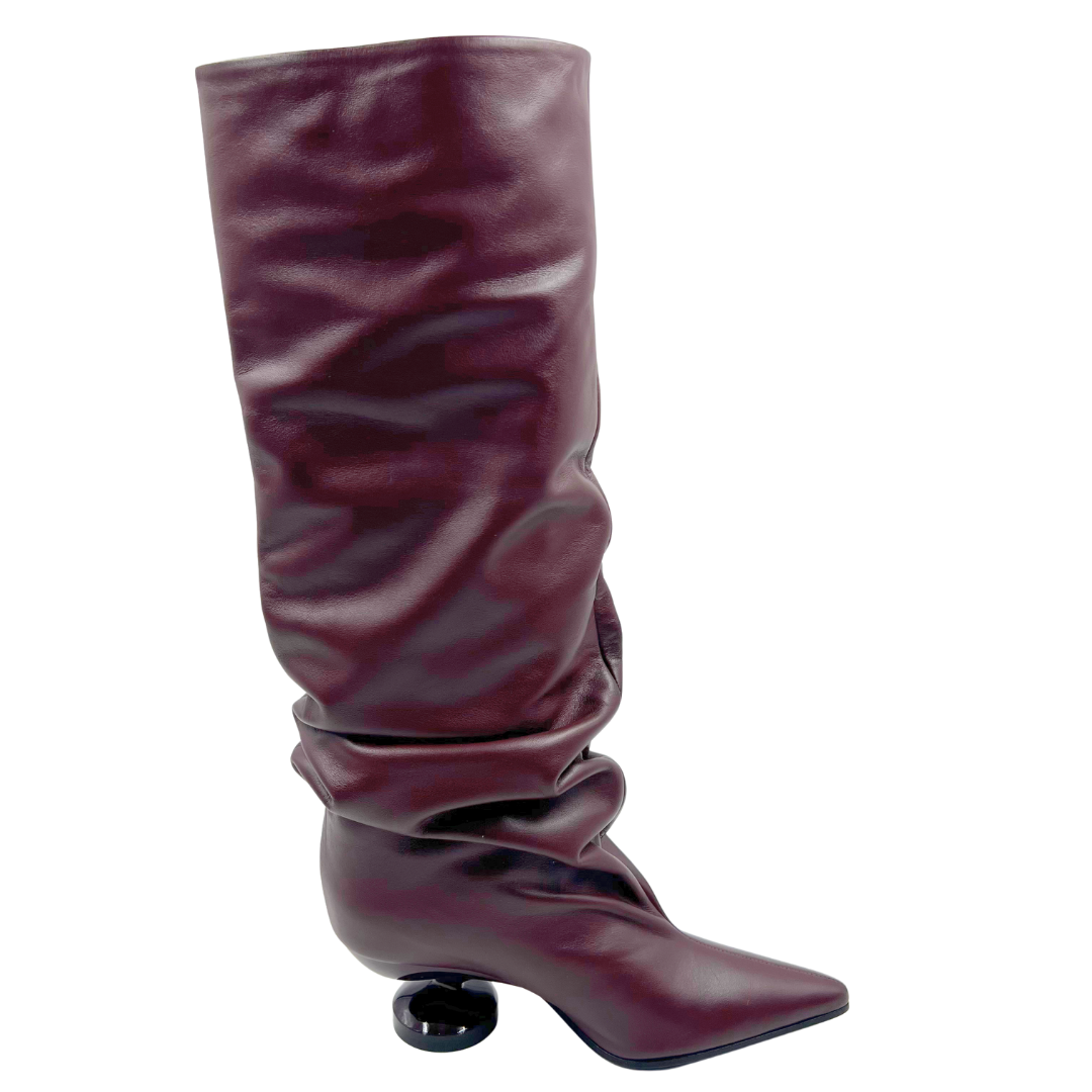 Lucasheva 7 37 Burgundy Leather Boots