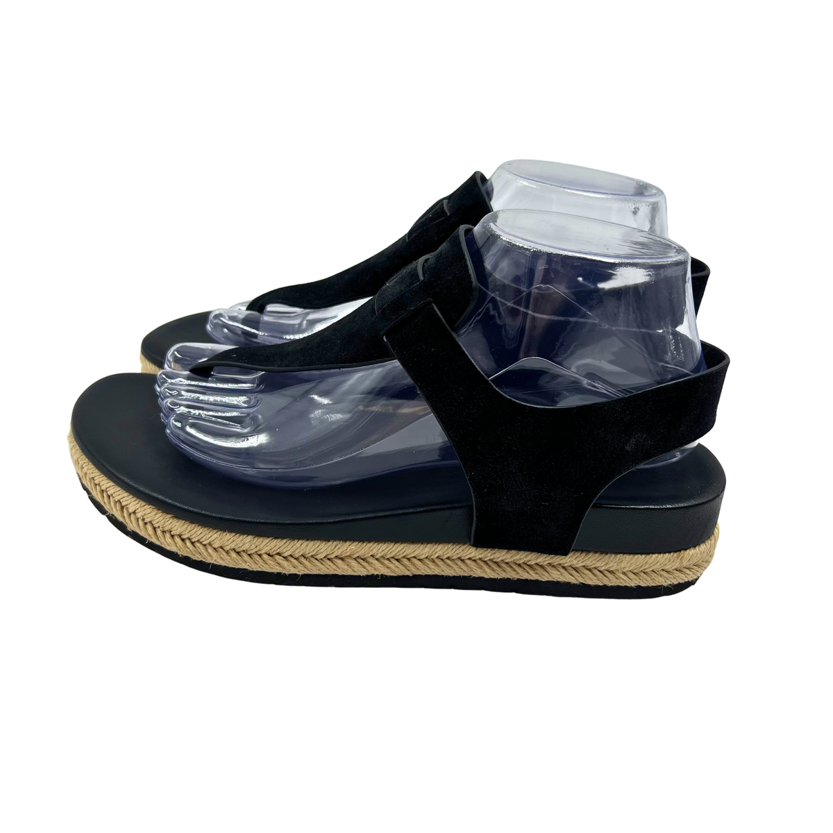 Vince 9 Black Leather Sandals