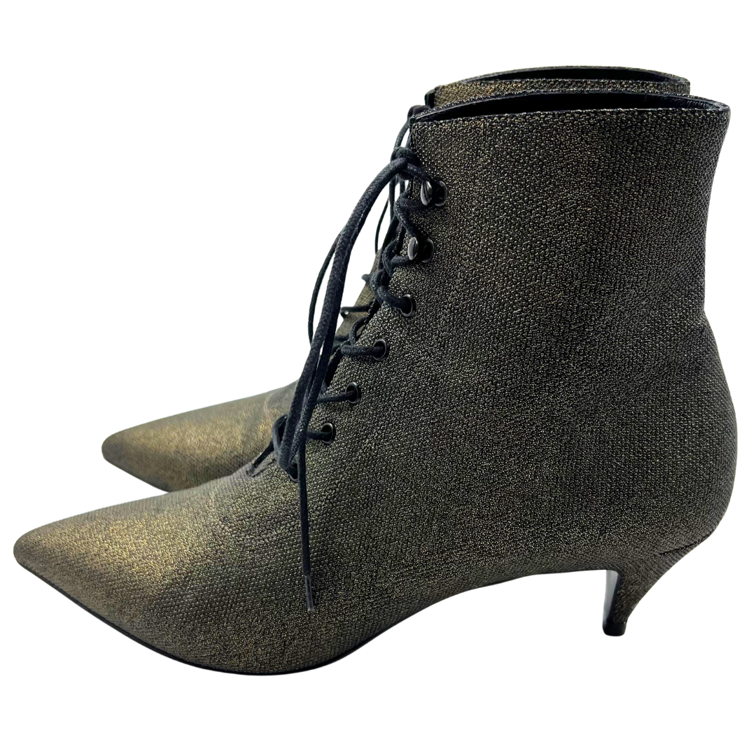 Saint Laurent 7.5 38 Metallic Booties