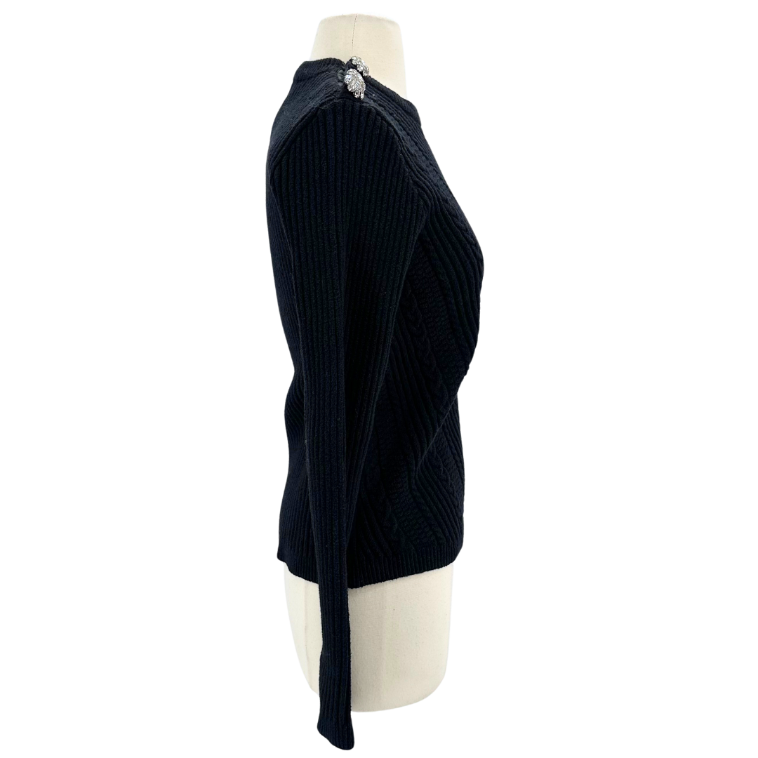 Ganni Size L Black Sweater