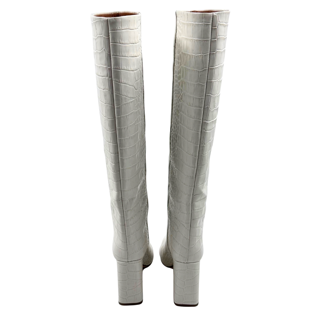 Paris Texas 6 36 White + Brown Leather Boots