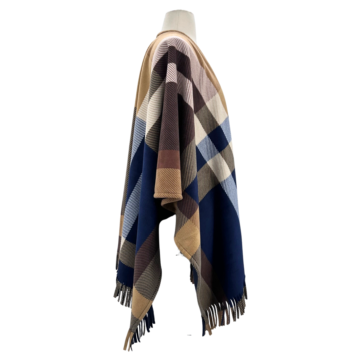 Rachel Roy Navy/Brown Poncho