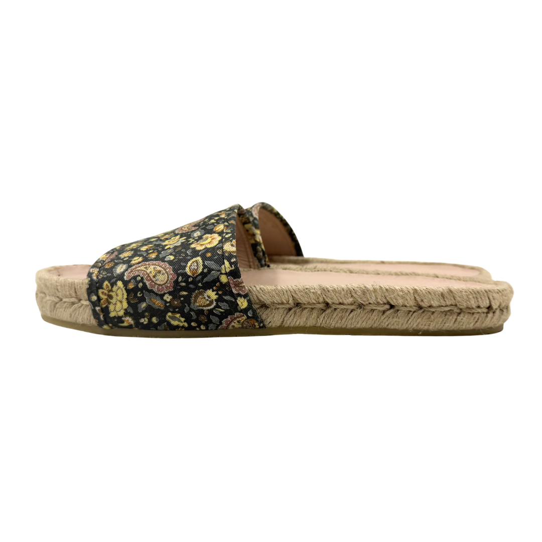Etro 9 40 Charcoal Floral Slides