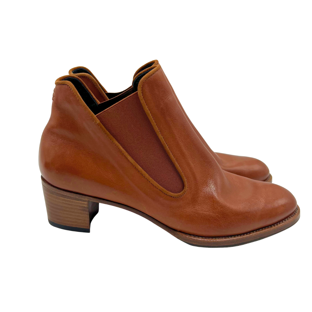 Sarah Flint Cognac Booties