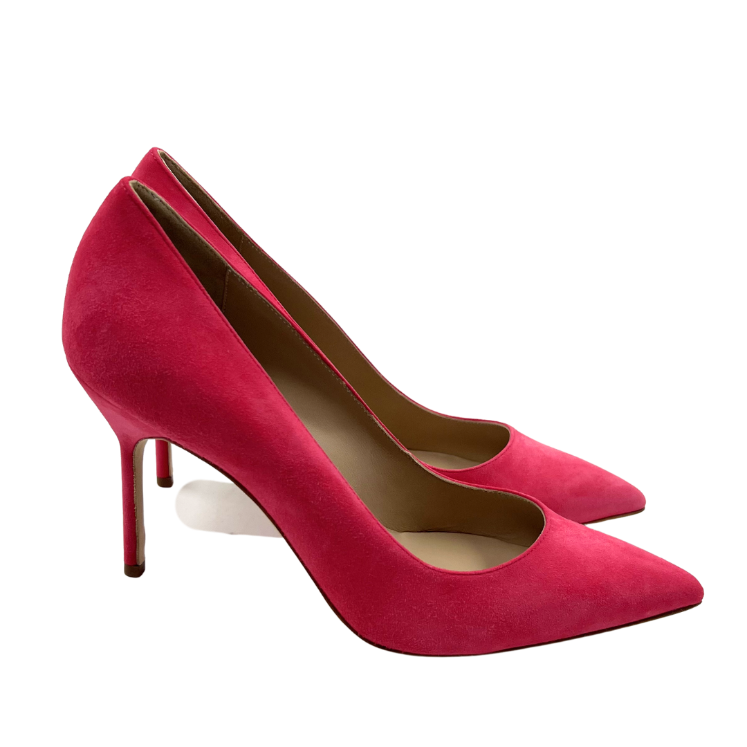 Manolo Blahnik 7.5 38.5 Pink Suede Pumps