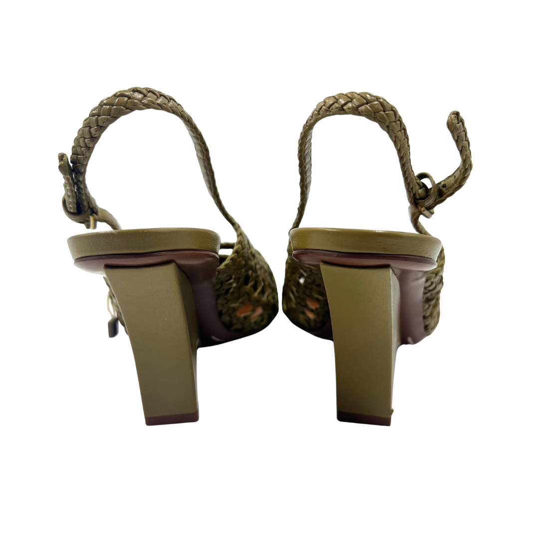 Zimmermann 40 Brown Leather Slingbacks