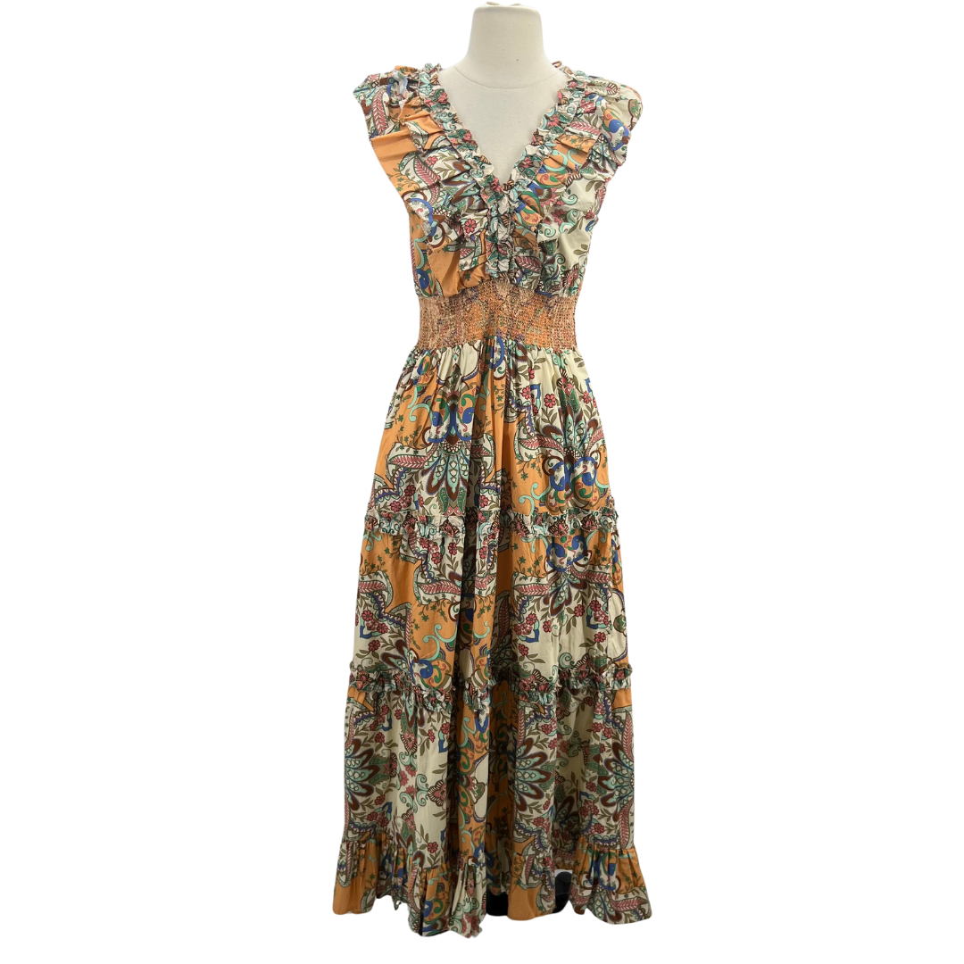 Love the Label Cream Multi Maxi Dress