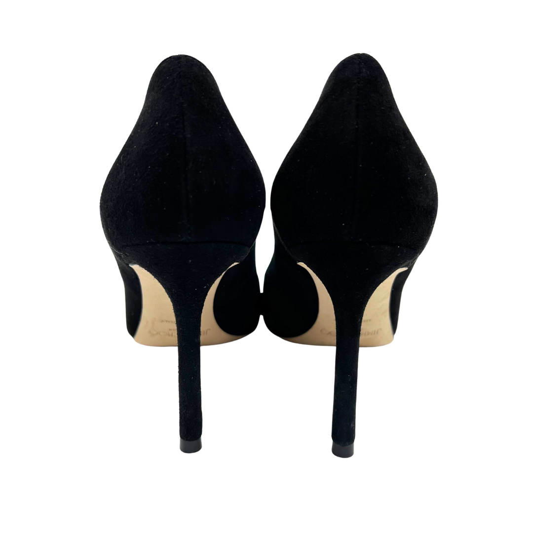 Jimmy Choo 7 Black Suede Heels