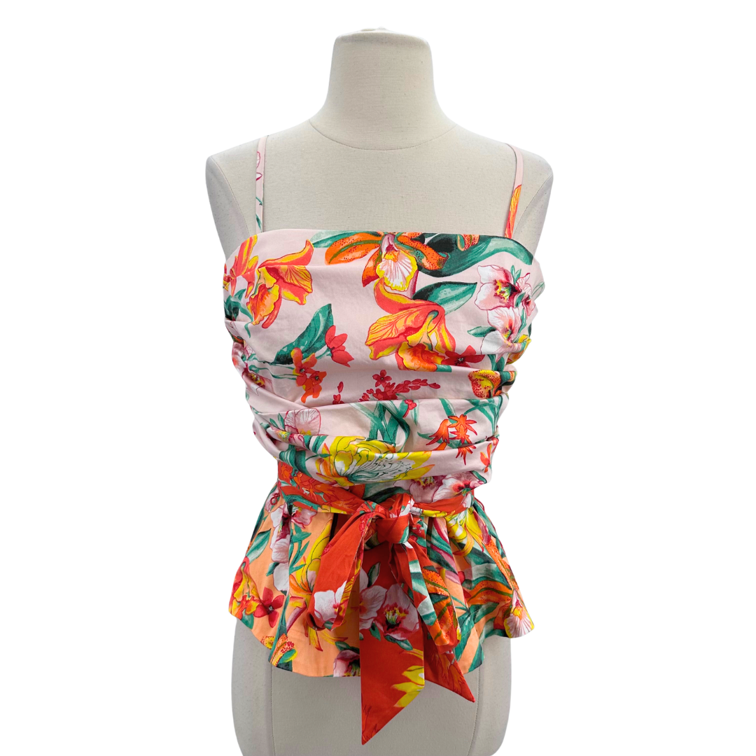 White House Black Market Orange Blouse