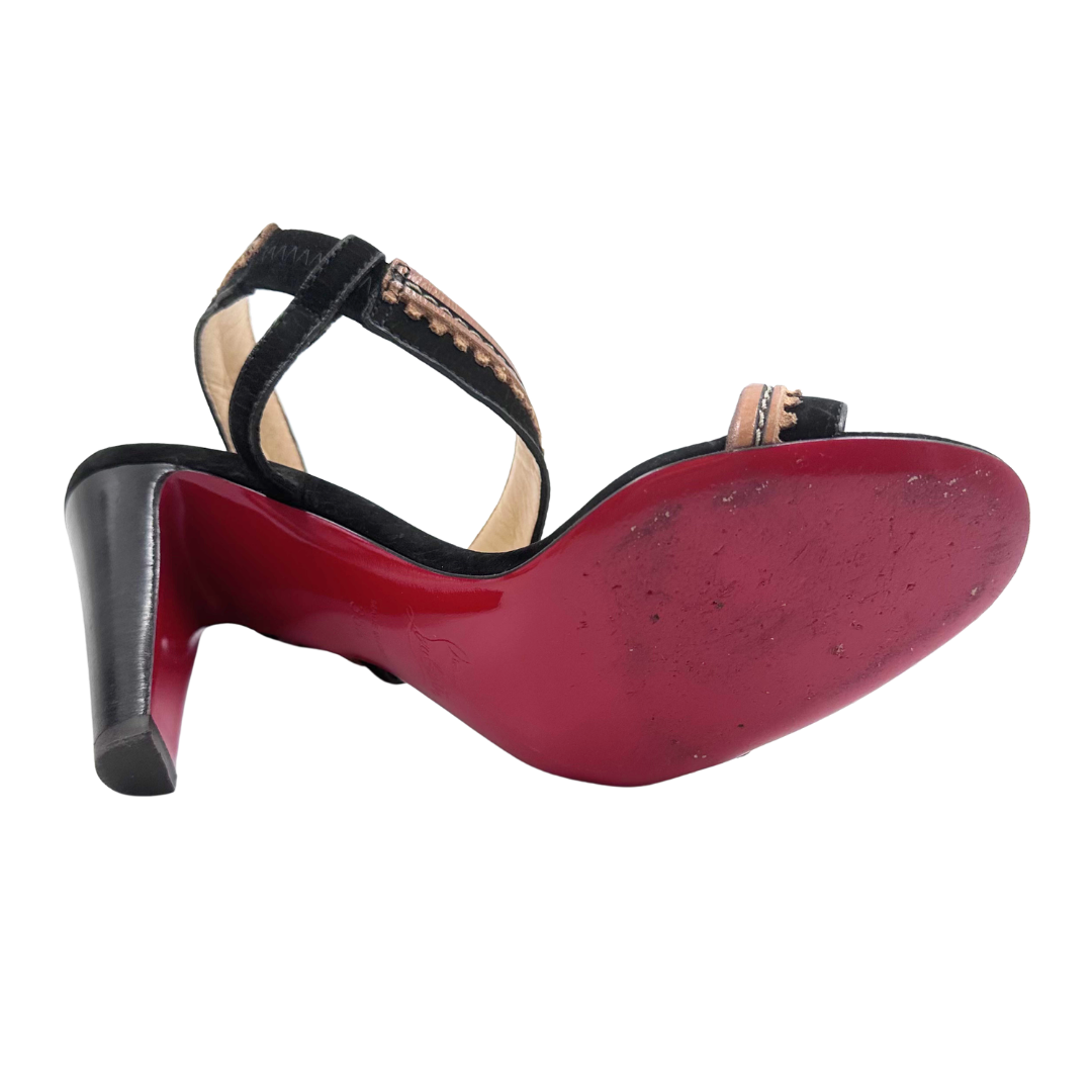 Christian Louboutin 38.5 Black Trepi City 85 Heels