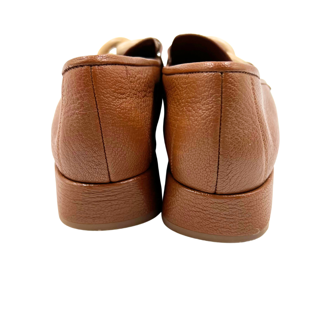 Pedro Garcia 40 Tan Leather Slip Ons