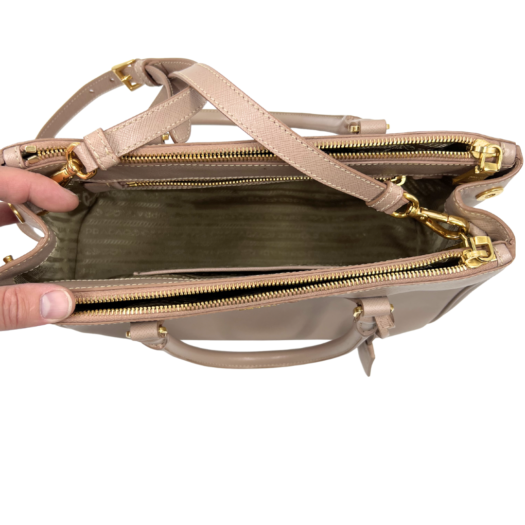 Prada Small Double Zip Galleria Two-way bag