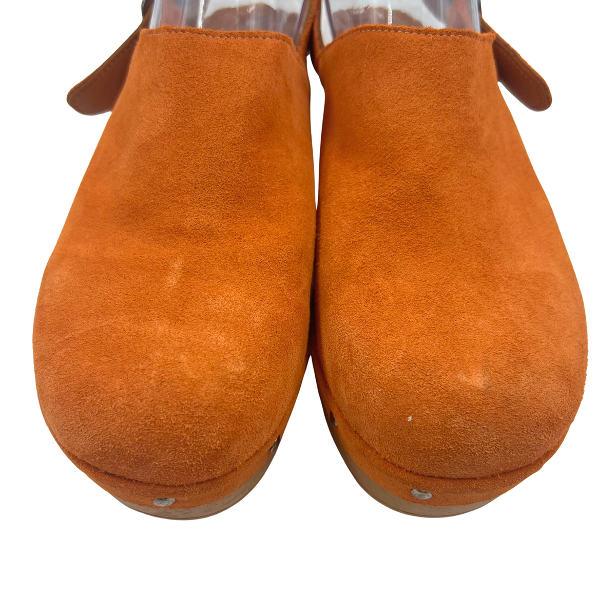 massimo santini 40 Orange Suede Mules