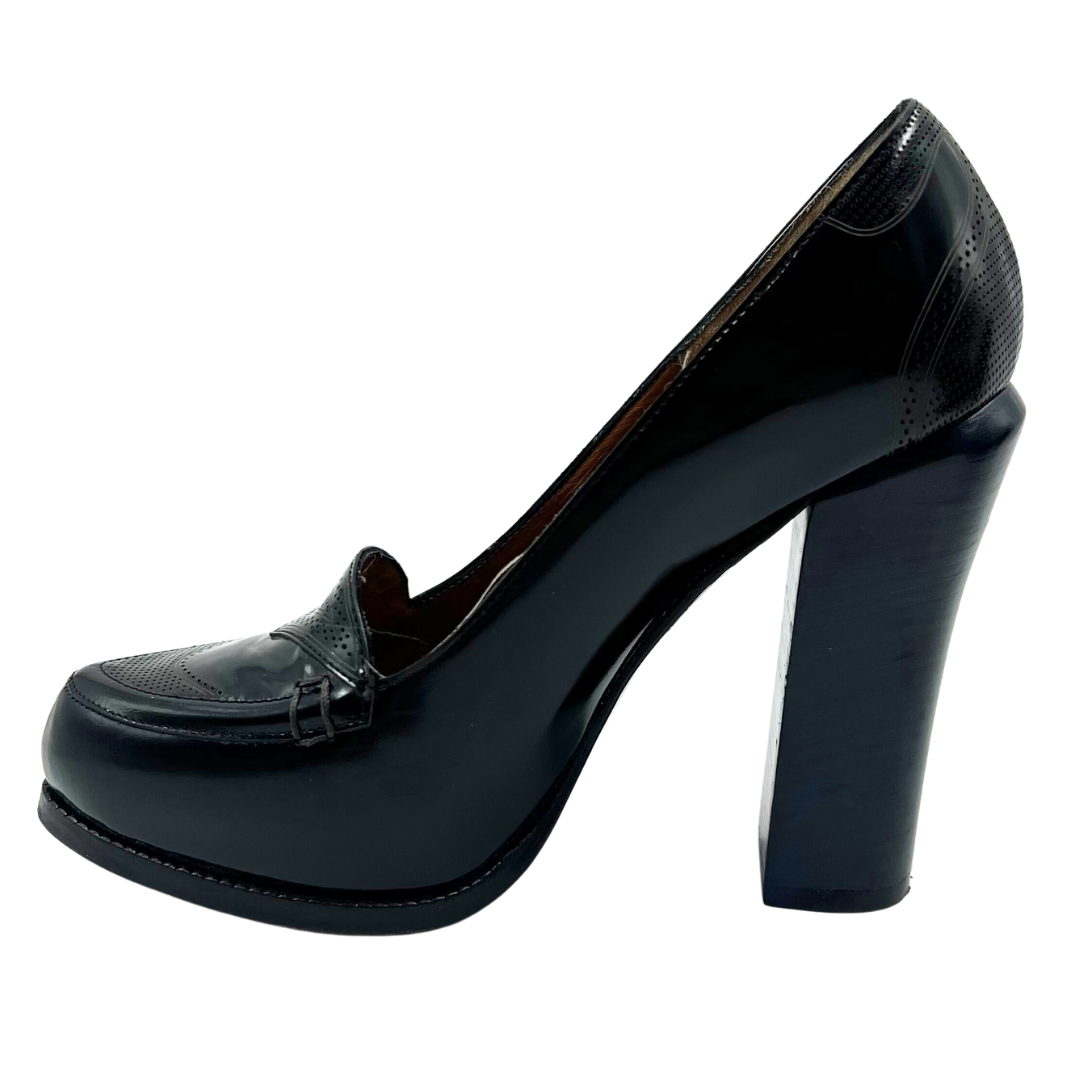 Fendi Black Patent Leather Loafers